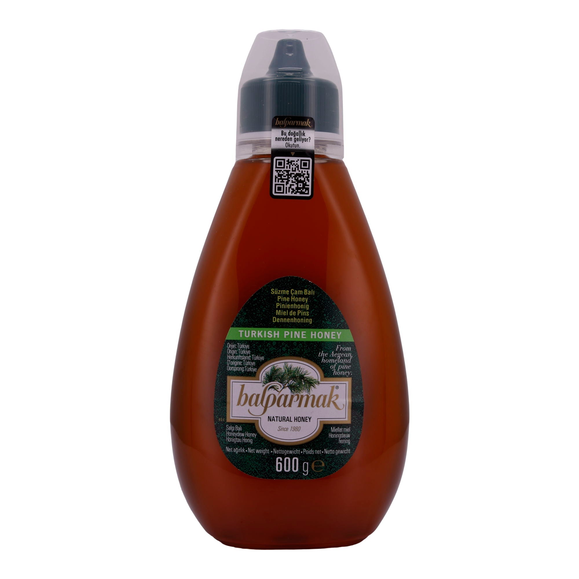 Pinienhonig Balparmak | Türkischer Pinienhonig | Intensiv, aus Türkei, Squeeze-Flasche | 600 g BALPARMAK